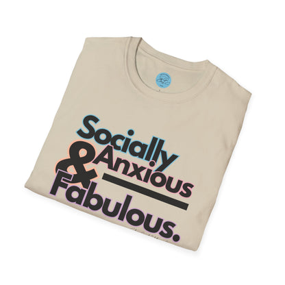 Socially Anxious and Fabulous Unisex Softstyle T-Shirt- Standard