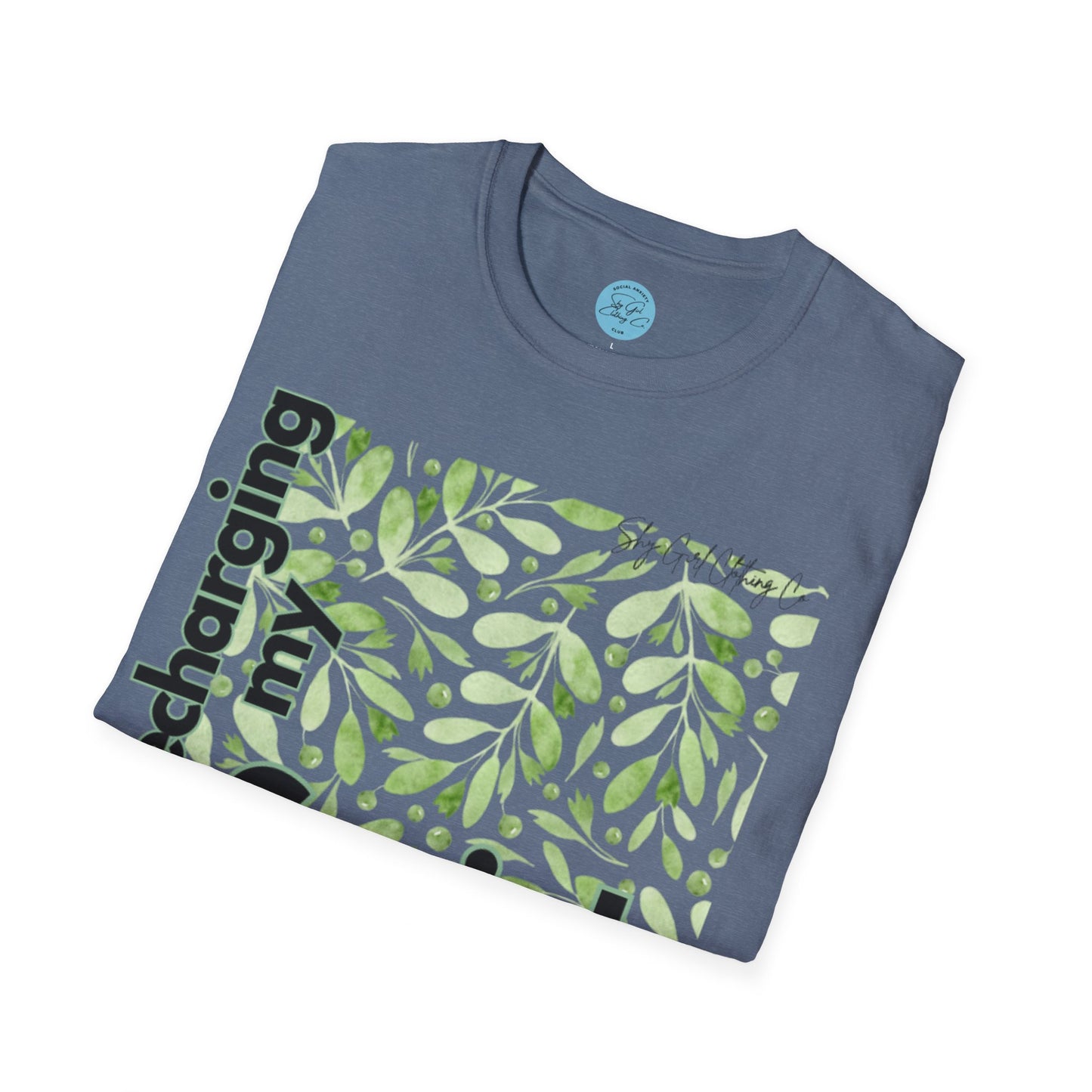 Recharging my Social Batteries Unisex Softstyle T-Shirt- Floral