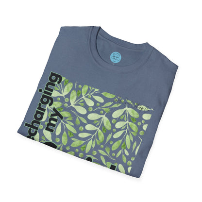 Recharging my Social Batteries Unisex Softstyle T-Shirt- Floral