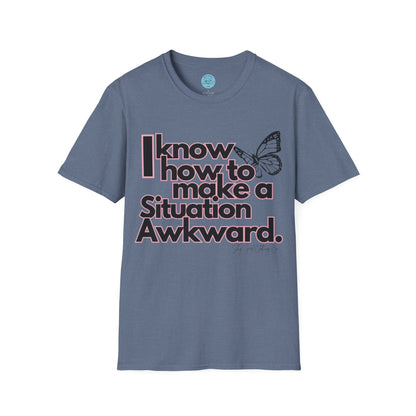 Awkward Situation Unisex Softstyle T-Shirt- Butterfly
