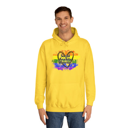 Rainbow Front Unisex College Hoodie