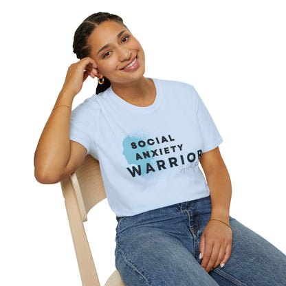 Social Anxiety Warrior Unisex Softstyle T-Shirt- Standard Logo