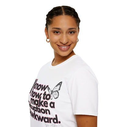Awkward Situation Unisex Softstyle T-Shirt- Butterfly