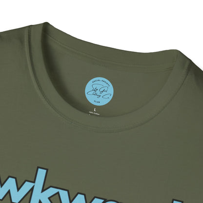 Awkward is my Norm Blue Unisex Softstyle T-Shirt- Floral