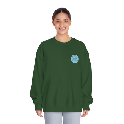 Social Anxiety Warrior Unisex DryBlend® Crewneck Sweatshirt- Standard Scribble Logo Back