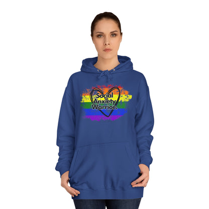 Rainbow Front Unisex College Hoodie