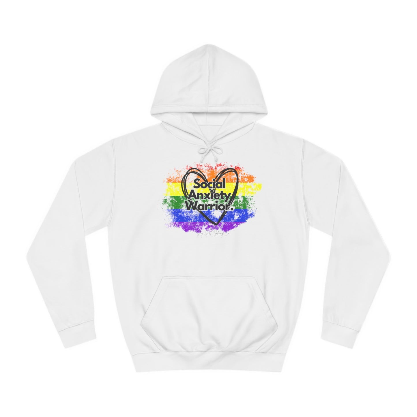 Rainbow Front Unisex College Hoodie