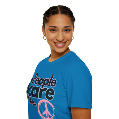 People Scare Me Unisex Softstyle T-Shirt- Peace Sign