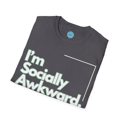 I'm Socially Awkward Unisex Softstyle T-Shirt-Logo White