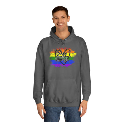 Rainbow Front Unisex College Hoodie
