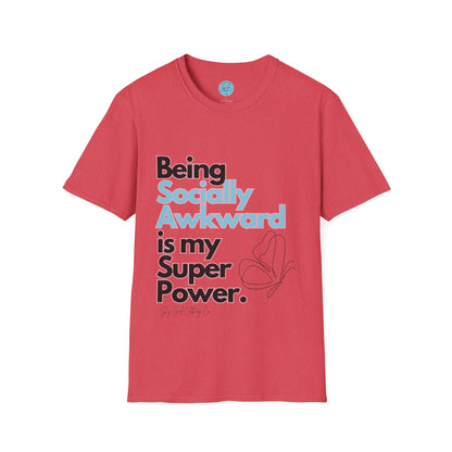 Being Socially Awkward is my Super Power Unisex Softstyle T-Shirt- Butterfly