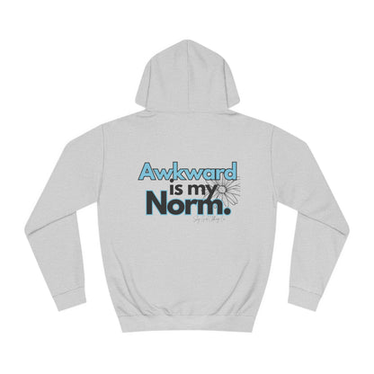 Awkward is my Norm Unisex College Hoodie- Floral Back