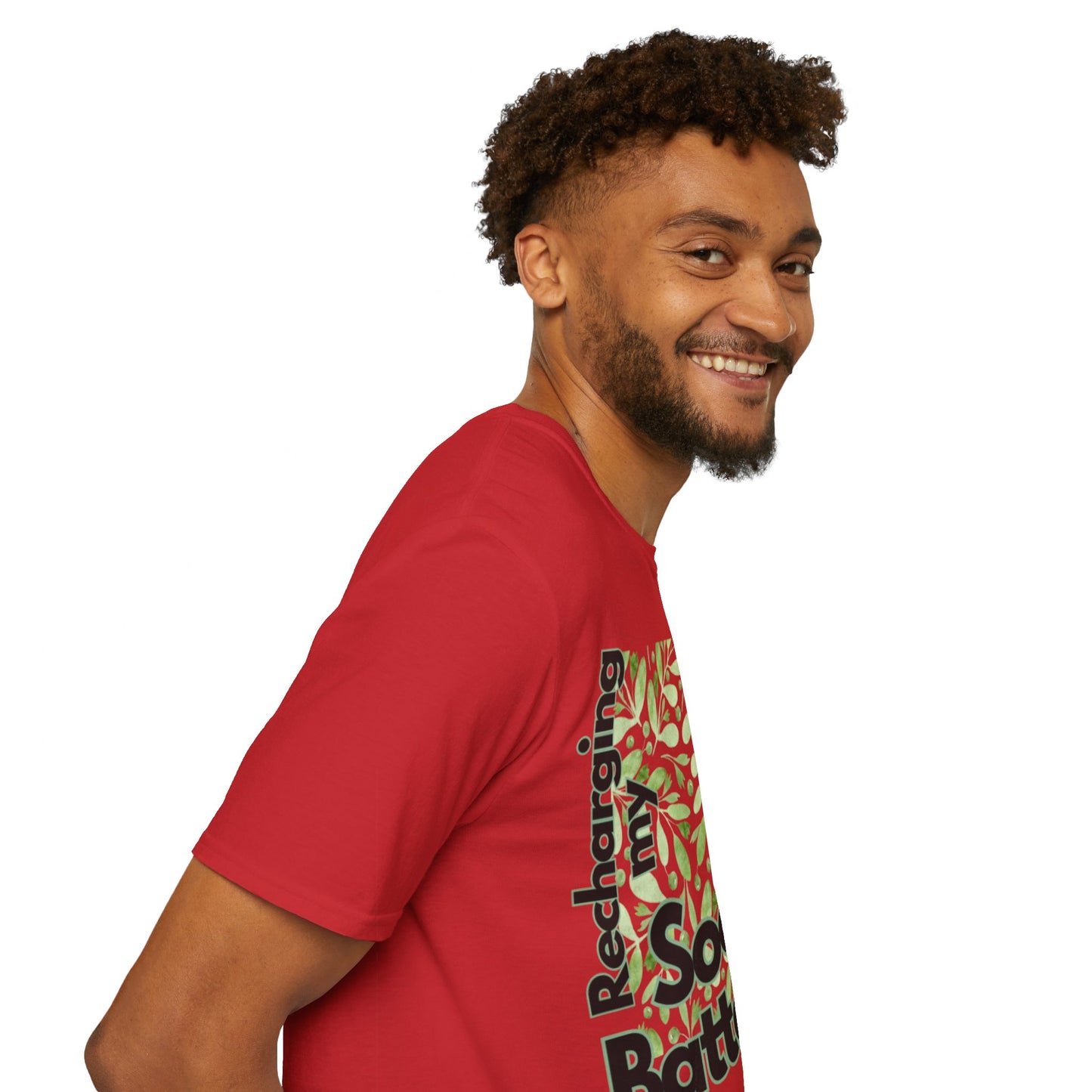 Recharging my Social Batteries Unisex Softstyle T-Shirt- Floral