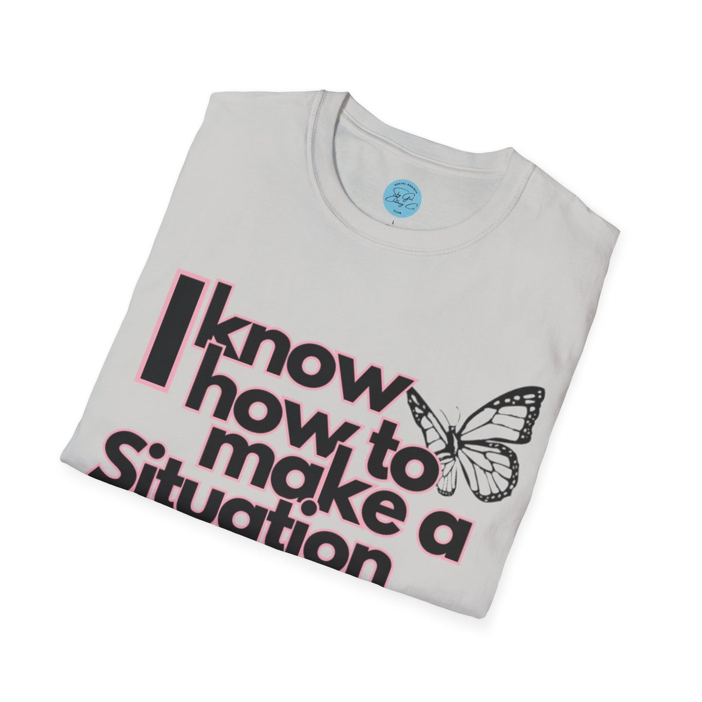 Awkward Situation Unisex Softstyle T-Shirt- Butterfly