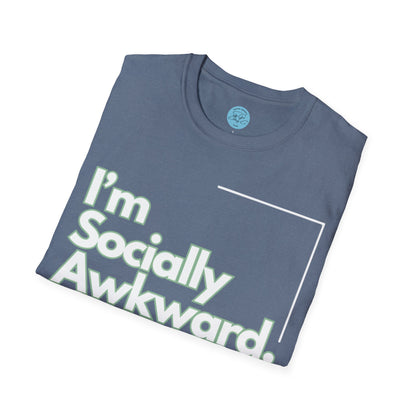 I'm Socially Awkward Unisex Softstyle T-Shirt-Logo White