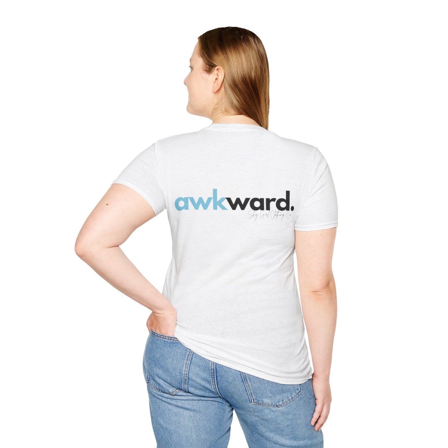Awkward Unisex Softstyle T-Shirt- Logo Back