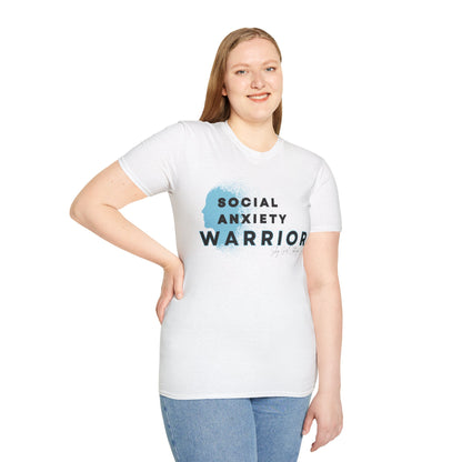 Social Anxiety Warrior Unisex Softstyle T-Shirt- Standard Logo
