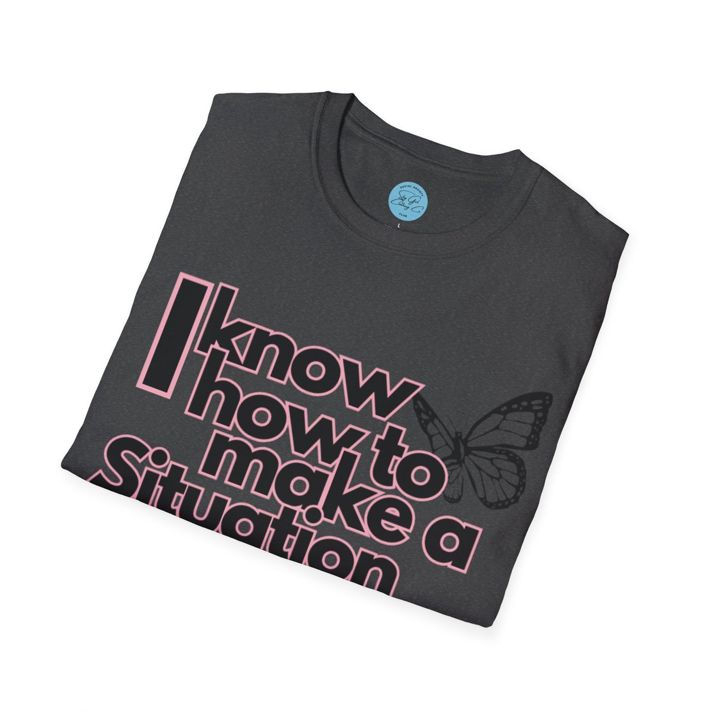 Awkward Situation Unisex Softstyle T-Shirt- Butterfly