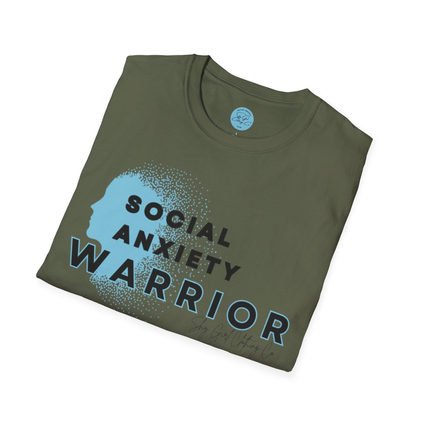 Social Anxiety Warrior Unisex Softstyle T-Shirt- Standard Logo