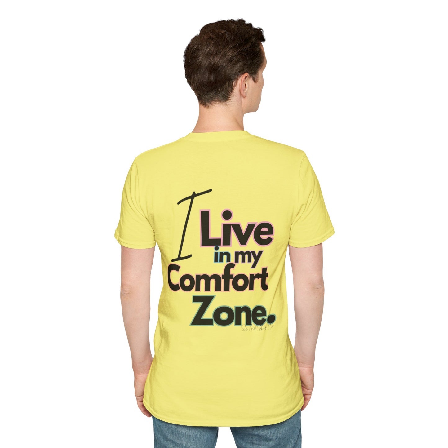 Comfort Zone Unisex Softstyle T-Shirt- Standard Colour Logo Back