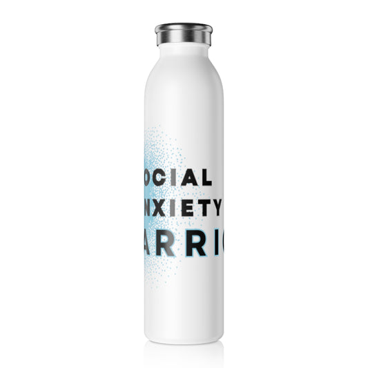 Social Anxiety Warrior Slim Water Bottle- Standard Logo
