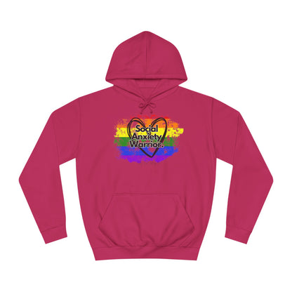 Rainbow Front Unisex College Hoodie