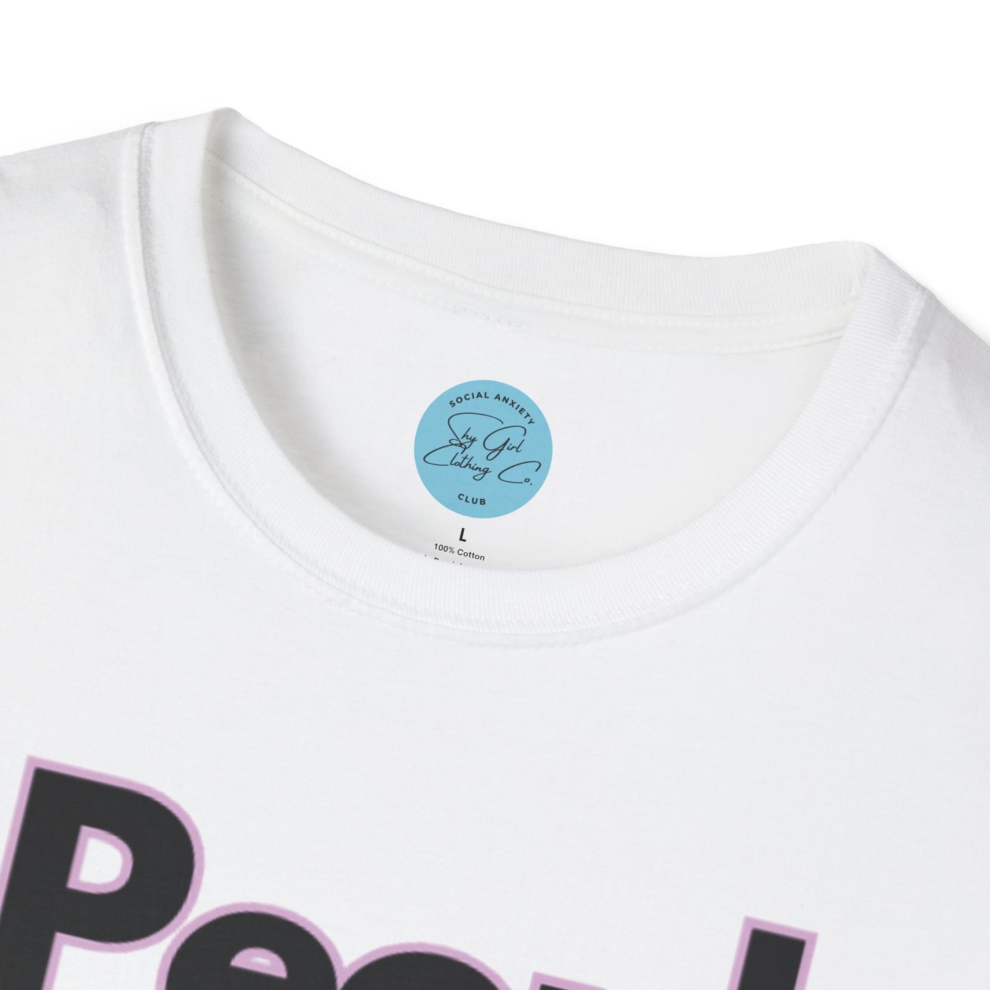 People Scare Me Unisex Softstyle T-Shirt- Peace Sign