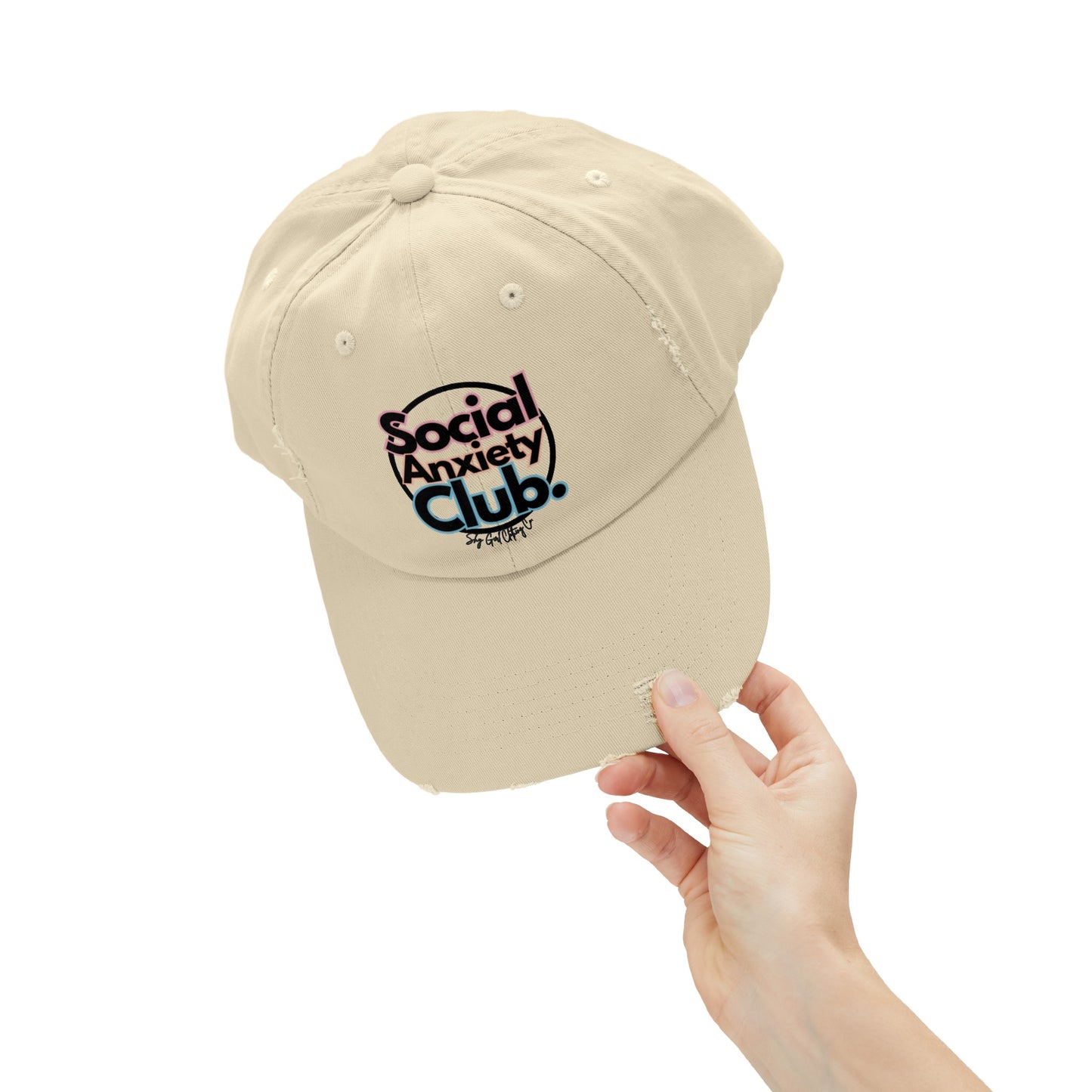 Social Anxiety Club Unisex Distressed Hat