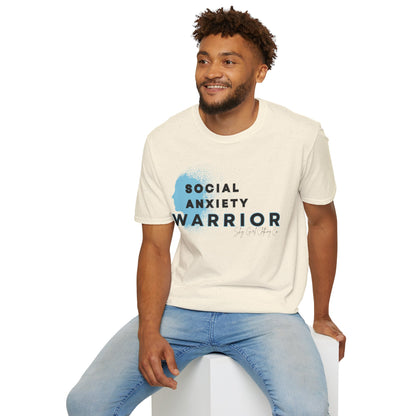 Social Anxiety Warrior Unisex Softstyle T-Shirt- Standard Logo