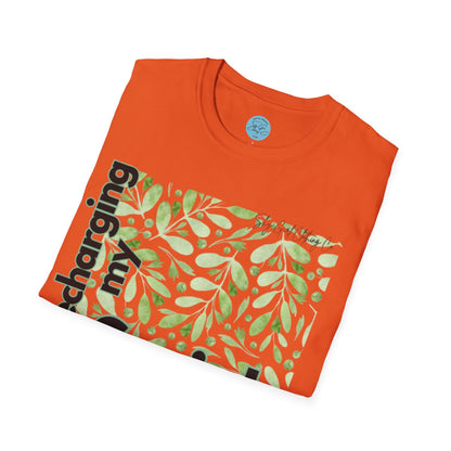 Recharging my Social Batteries Unisex Softstyle T-Shirt- Floral