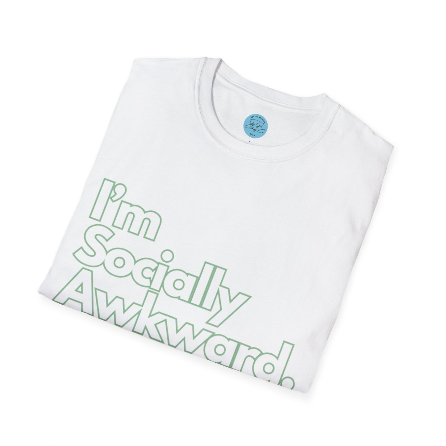 I'm Socially Awkward Unisex Softstyle T-Shirt-Logo White