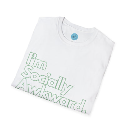 I'm Socially Awkward Unisex Softstyle T-Shirt-Logo White