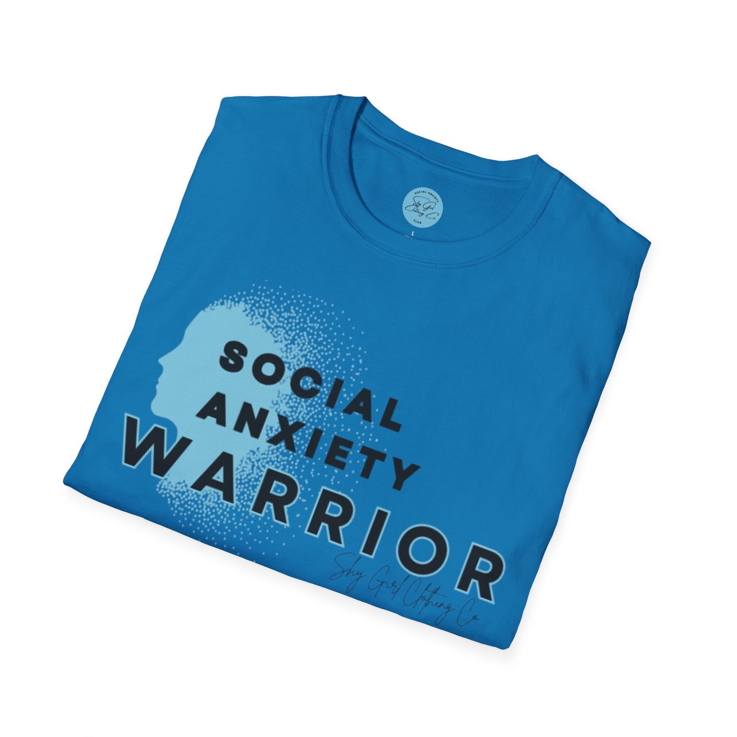 Social Anxiety Warrior Unisex Softstyle T-Shirt- Standard Logo