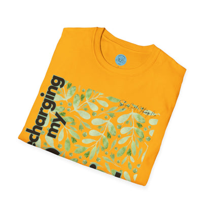 Recharging my Social Batteries Unisex Softstyle T-Shirt- Floral