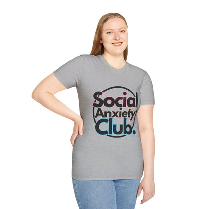 Social Anxiety Club Unisex Softstyle T-Shirt- Standard
