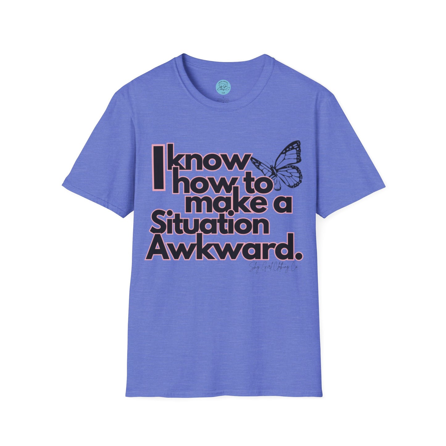 Awkward Situation Unisex Softstyle T-Shirt- Butterfly