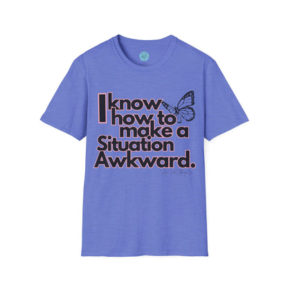 Awkward Situation Unisex Softstyle T-Shirt- Butterfly