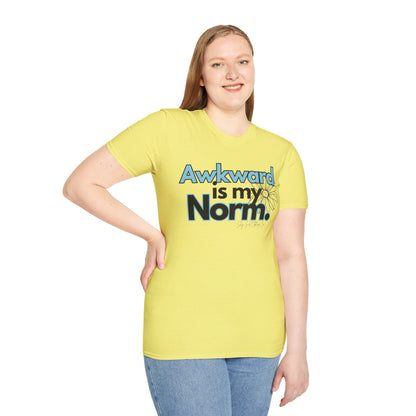 Awkward is my Norm Blue Unisex Softstyle T-Shirt- Floral