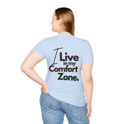 Comfort Zone Unisex Softstyle T-Shirt- Standard Colour Logo Back