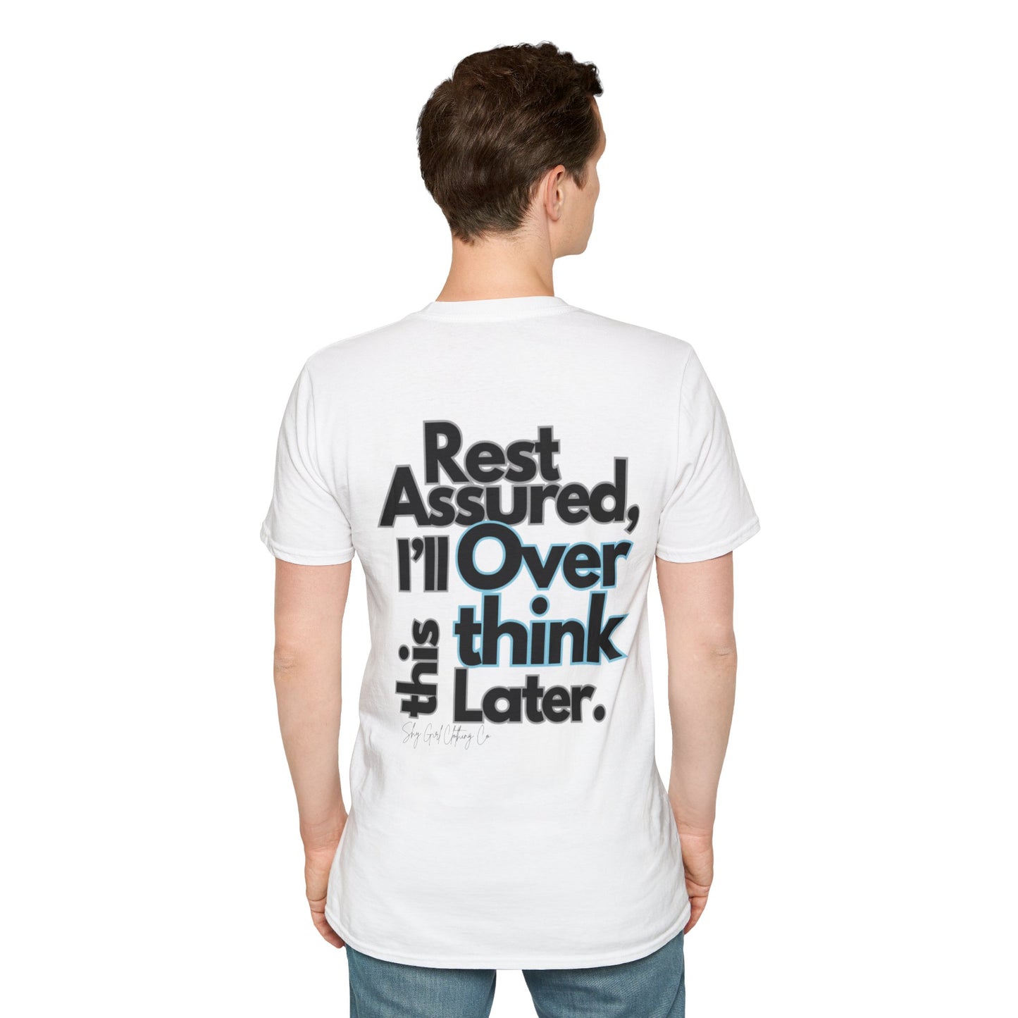 Rest Assured Unisex Softstyle T-Shirt- Standard Back