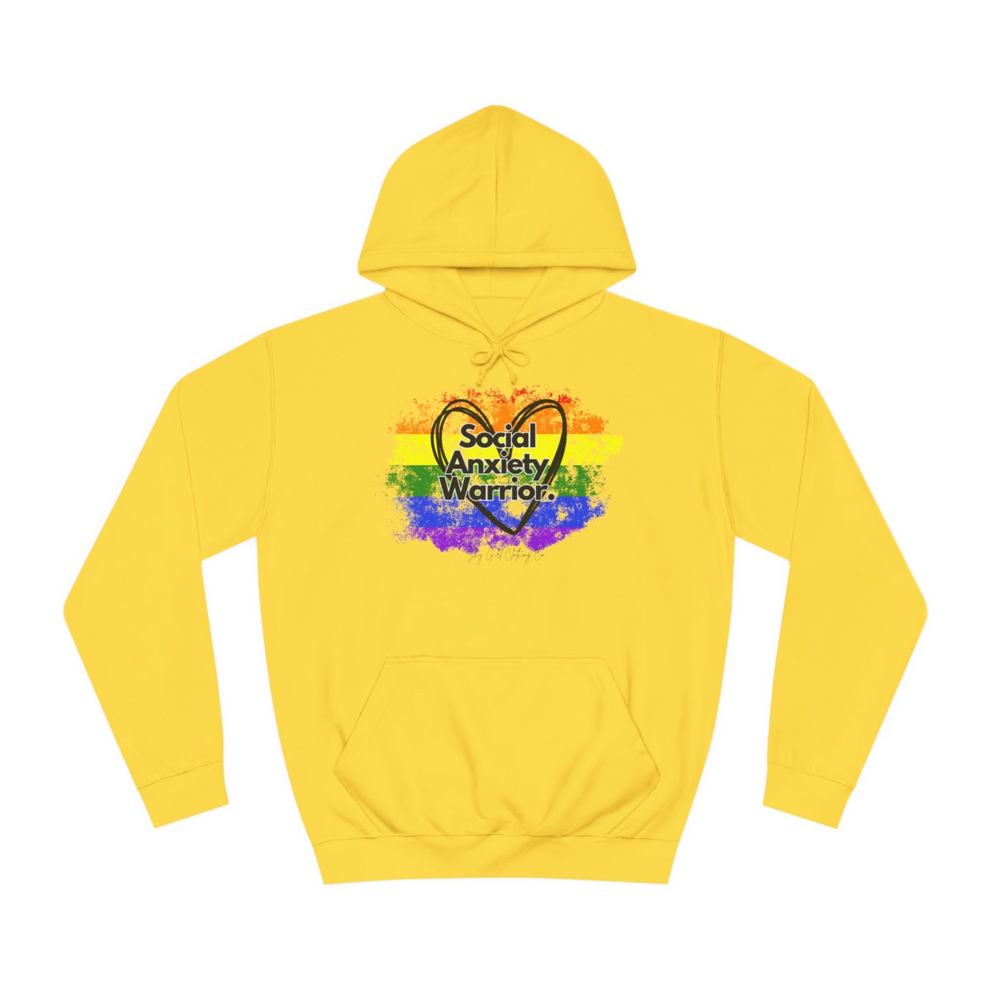 Rainbow Front Unisex College Hoodie