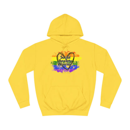 Rainbow Front Unisex College Hoodie