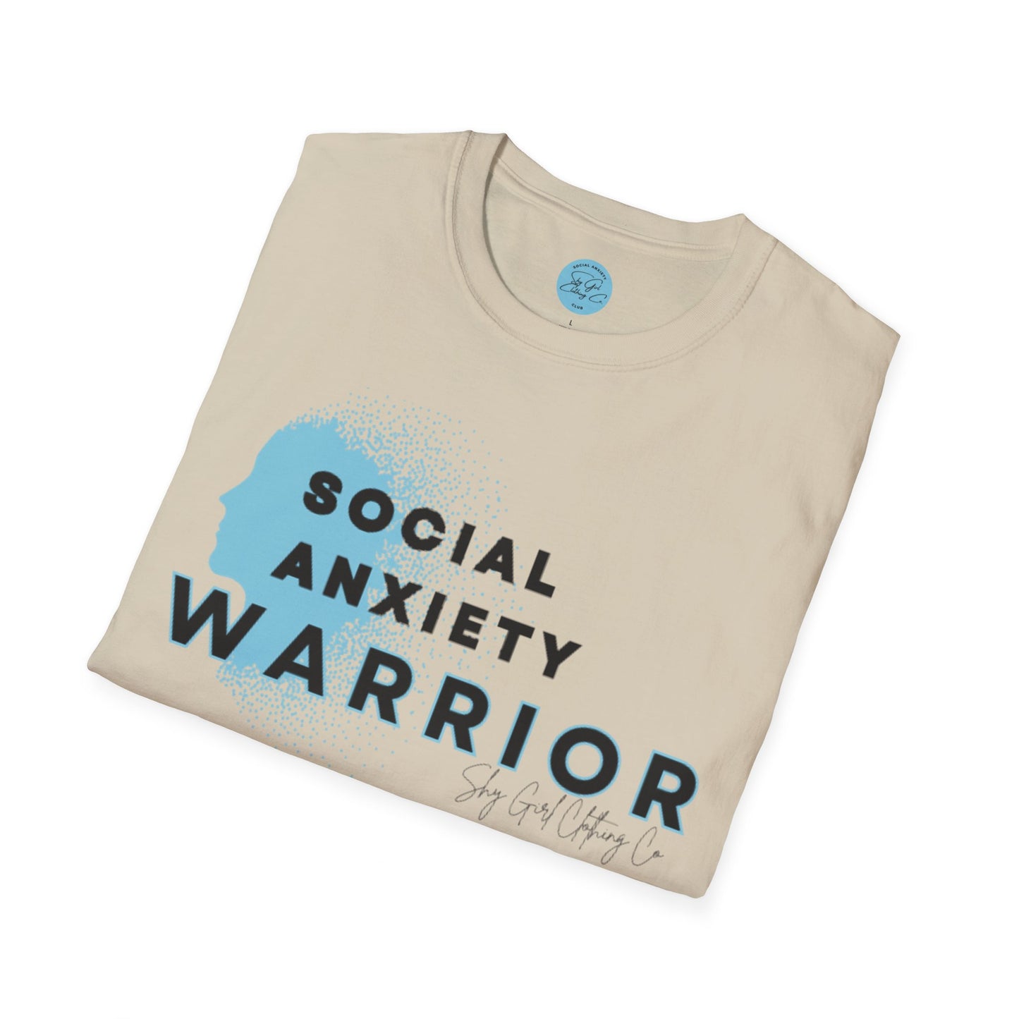 Social Anxiety Warrior Unisex Softstyle T-Shirt- Standard Logo