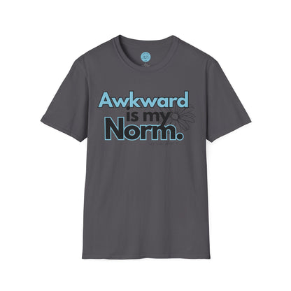 Awkward is my Norm Blue Unisex Softstyle T-Shirt- Floral