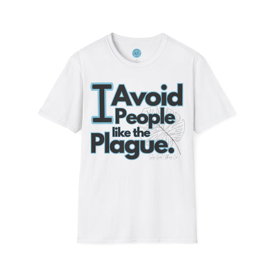 I Avoid People Unisex Softstyle T-Shirt- Floral Front
