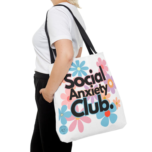 Social Anxiety Club Tote Bag- Floral