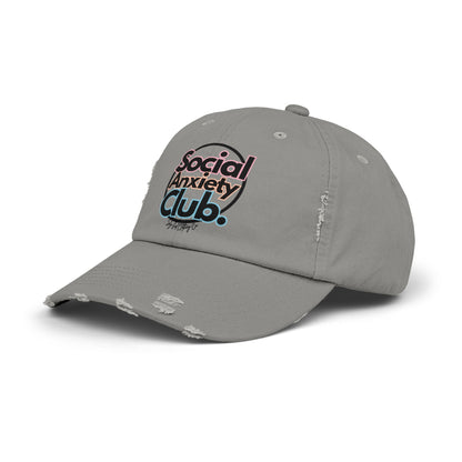 Social Anxiety Club Unisex Distressed Hat