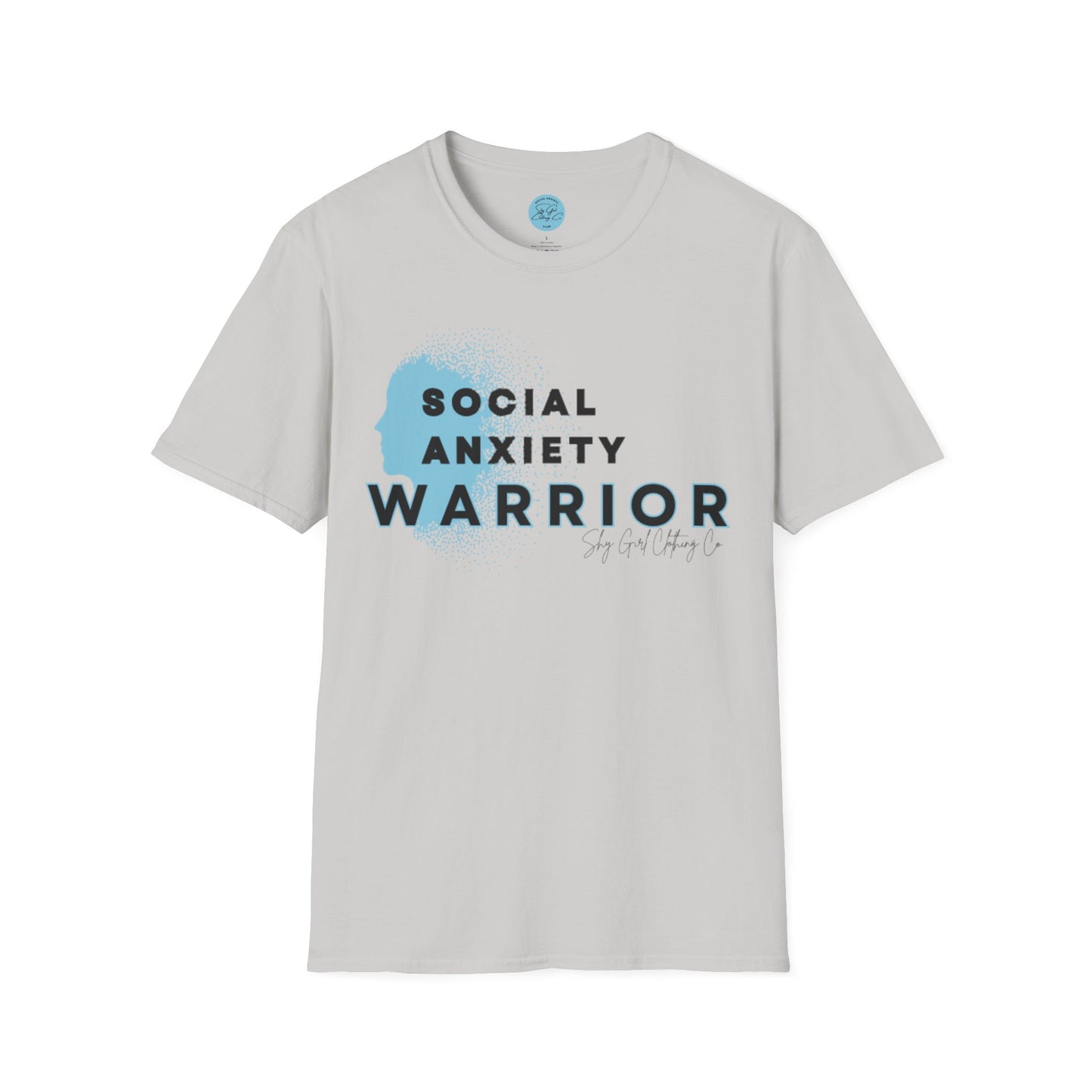 Social Anxiety Warrior Unisex Softstyle T-Shirt- Standard Logo