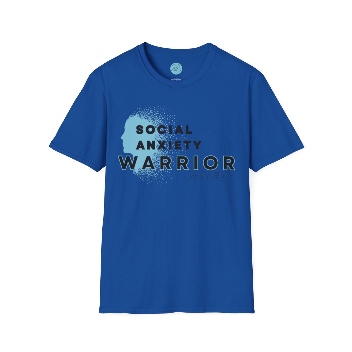 Social Anxiety Warrior Unisex Softstyle T-Shirt- Standard Logo