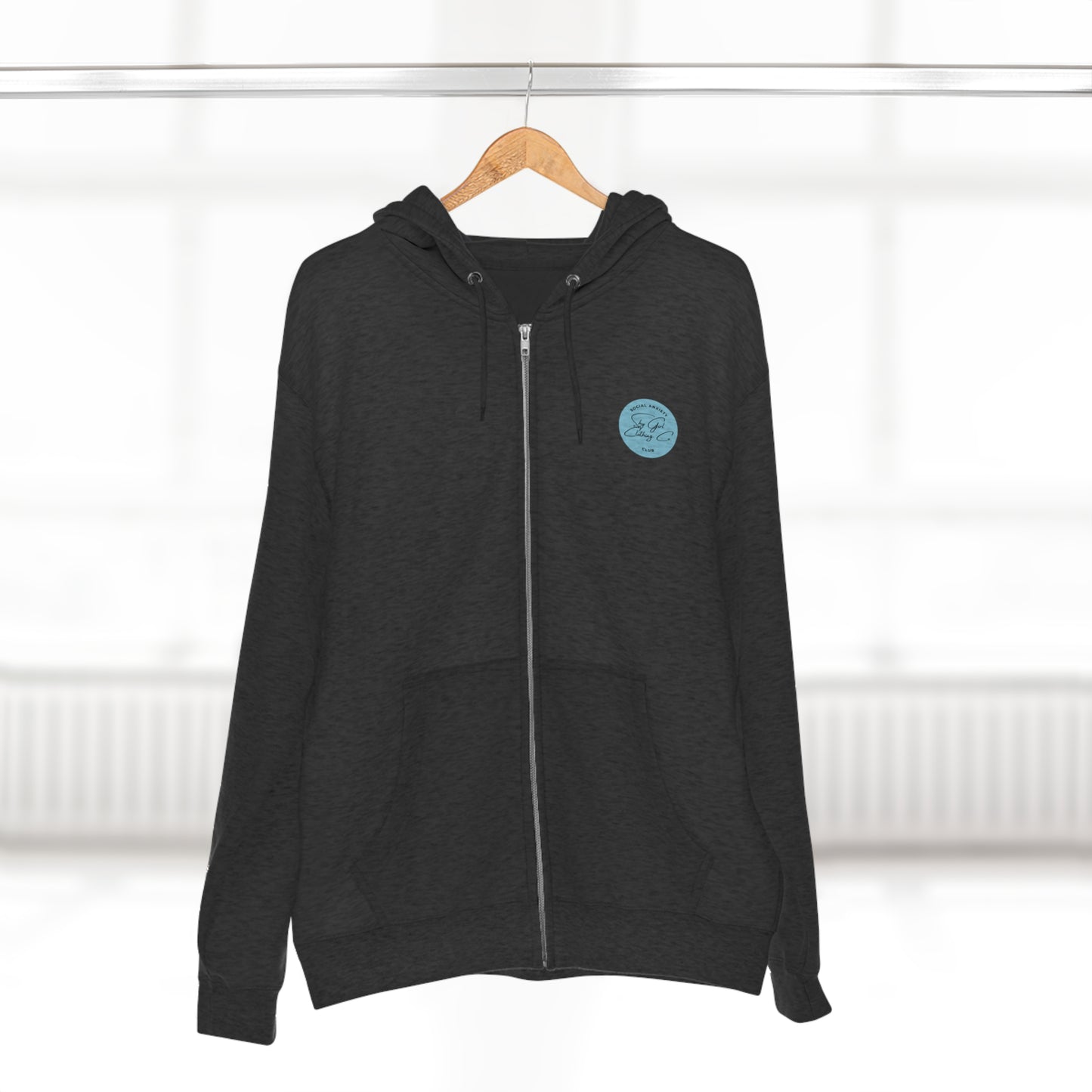 Comfort Zone Unisex Zip Hoodie- Standard Logo Back